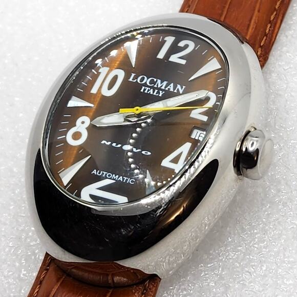 Locman Italy Italian Tiger Eye Swiss Automatic Nuovo Power UFO Watch REF 018